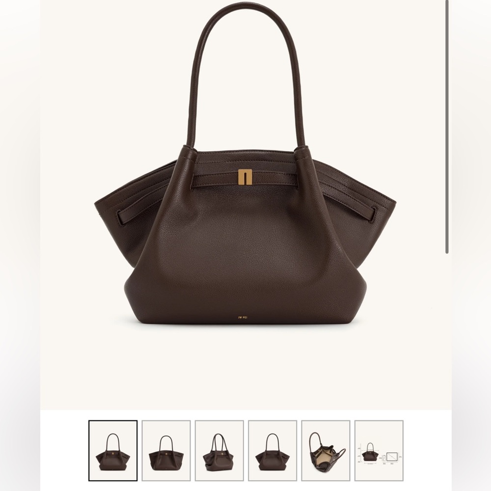 JW PEI Brown Geometric Tote Bag